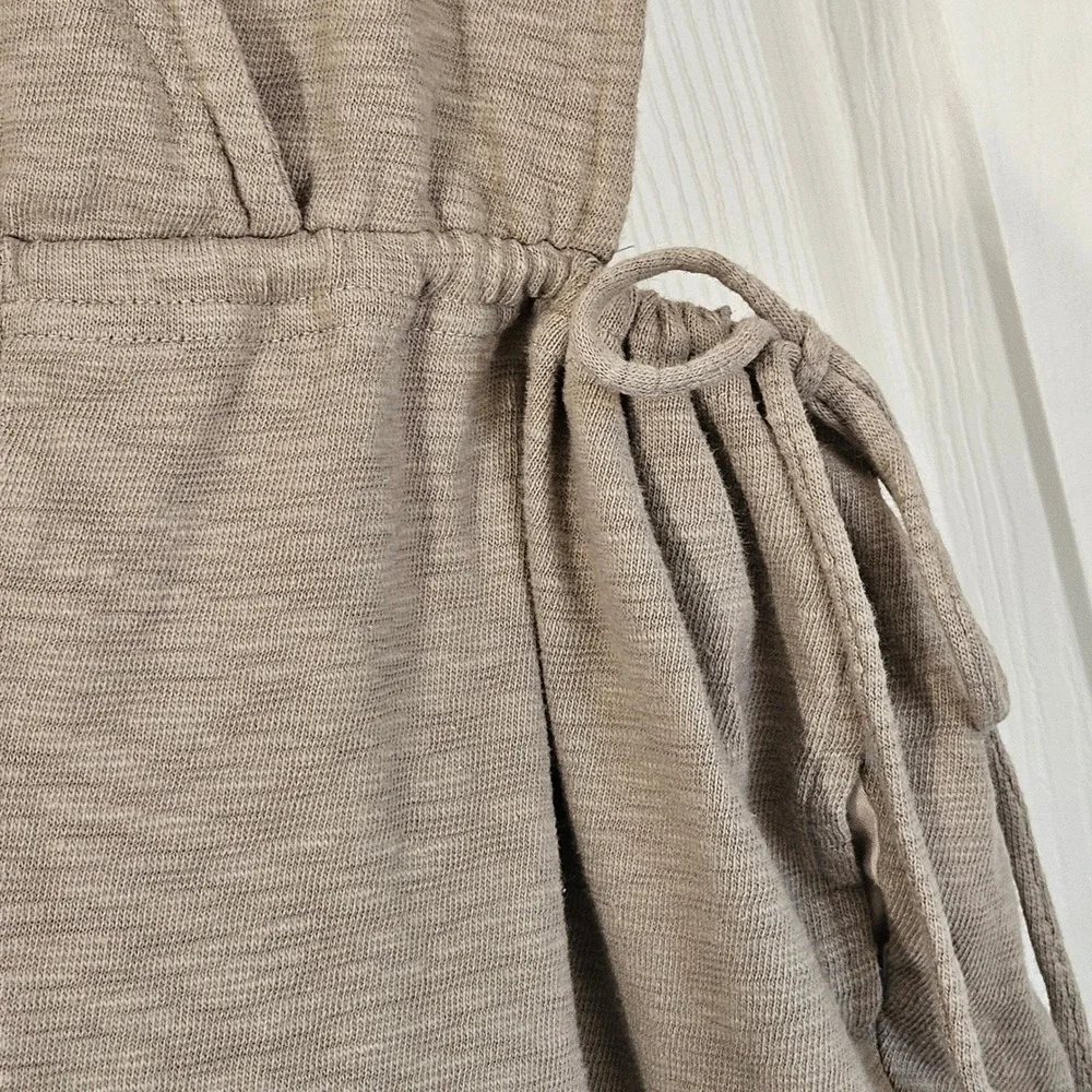 Free People‎ Let's Chill One Piece Jumpsuit in Ecru Tan Size XS Laggenlook